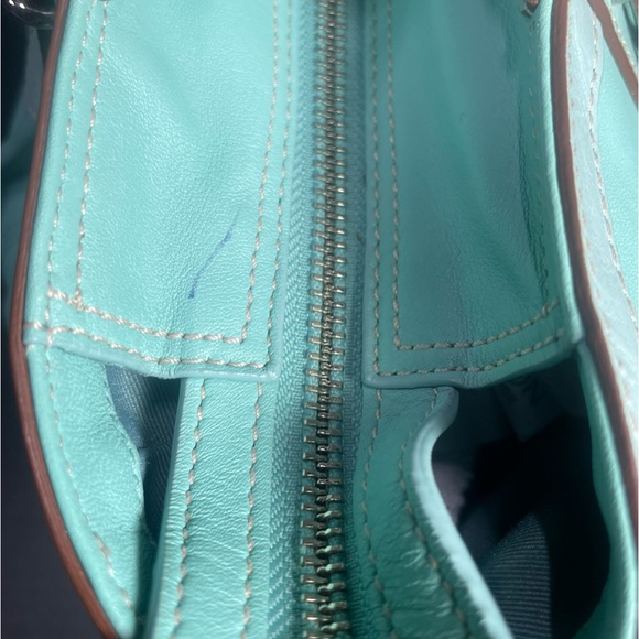 VTG Gorgeous Coach Leather Tote Robin’s Egg/Tiffany Blue NEAR PERFECT IMO Read! - Picture 12 of 16